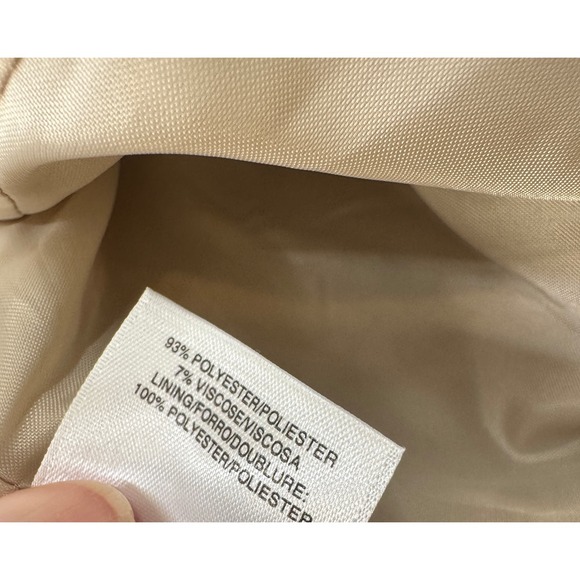 Le Suit Blazer Women's 24W Ivory Cream Pinstripe Tailored Blazer Jacket NWT - Picture 6 of 12